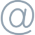 Line icon of an email @ symbol